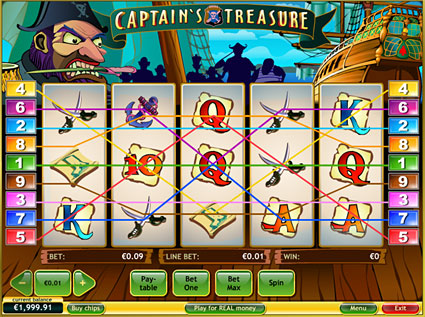 Captain's Treasure - Video Slots