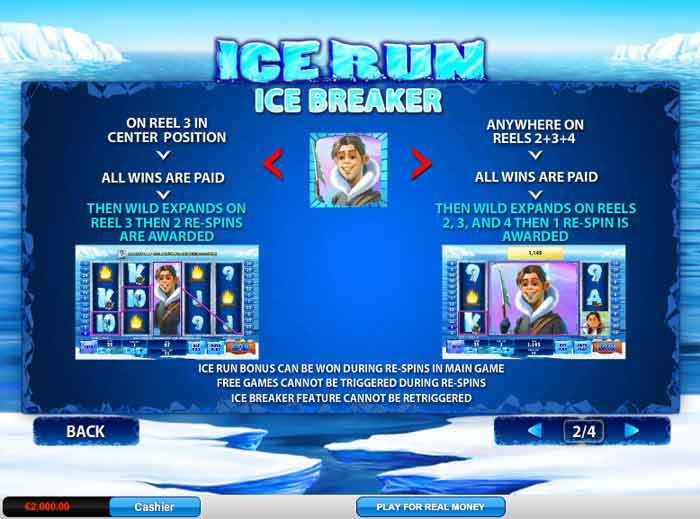 ice run video slot bonus