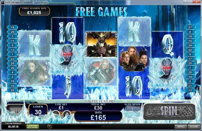 Thor Marvel slots free spins games